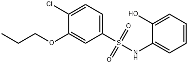 4-chloro-N-(2-hydroxyphenyl)-3-propoxybenzenesulfonamide Struktur