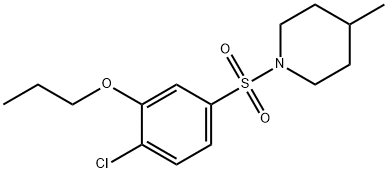 1-[(4-chloro-3-propoxyphenyl)sulfonyl]-4-methylpiperidine Struktur