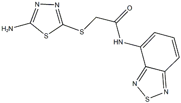 2-[(5-amino-1,3,4-thiadiazol-2-yl)sulfanyl]-N-(2,1,3-benzothiadiazol-4-yl)acetamide Struktur