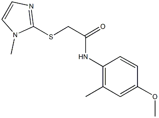 N-(4-methoxy-2-methylphenyl)-2-[(1-methyl-1H-imidazol-2-yl)sulfanyl]acetamide Struktur