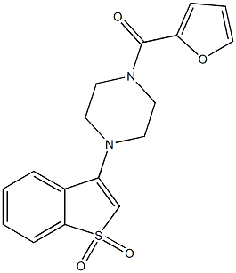 1-(1,1-dioxido-1-benzothien-3-yl)-4-(2-furoyl)piperazine Struktur