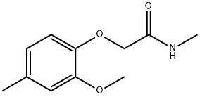 2-(2-methoxy-4-methylphenoxy)-N-methylacetamide Struktur