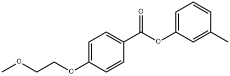 3-methylphenyl 4-(2-methoxyethoxy)benzoate Struktur