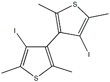 4,4'-bis[3-iodo-2,5-dimethylthiophene] Struktur