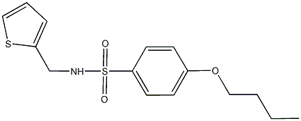 4-butoxy-N-(2-thienylmethyl)benzenesulfonamide Struktur