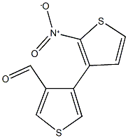 2-nitro-3'-formyl-3,4'-bithiophene Struktur