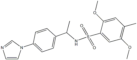 N-{1-[4-(1H-imidazol-1-yl)phenyl]ethyl}-2,5-dimethoxy-4-methylbenzenesulfonamide Struktur