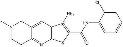 3-amino-N-(2-chlorophenyl)-6-methyl-5,6,7,8-tetrahydrothieno[2,3-b][1,6]naphthyridine-2-carboxamide Struktur