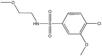 4-chloro-3-methoxy-N-(2-methoxyethyl)benzenesulfonamide Struktur