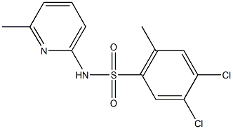 4,5-dichloro-2-methyl-N-(6-methyl-2-pyridinyl)benzenesulfonamide Struktur