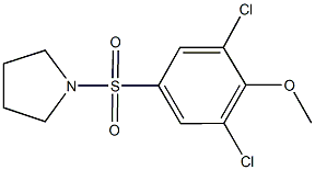 2,6-dichloro-4-(1-pyrrolidinylsulfonyl)phenyl methyl ether Struktur