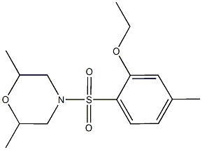 2-[(2,6-dimethyl-4-morpholinyl)sulfonyl]-5-methylphenyl ethyl ether Struktur