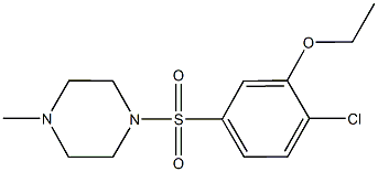 2-chloro-5-[(4-methyl-1-piperazinyl)sulfonyl]phenyl ethyl ether Struktur