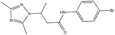 N-(4-bromophenyl)-3-(3,5-dimethyl-1H-1,2,4-triazol-1-yl)butanamide Struktur