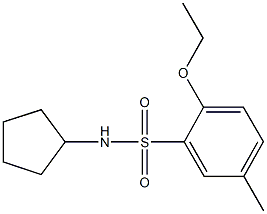 N-cyclopentyl-2-ethoxy-5-methylbenzenesulfonamide Struktur