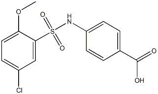 4-{[(5-chloro-2-methoxyphenyl)sulfonyl]amino}benzoic acid Struktur