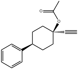 1-ethynyl-4-phenylcyclohexylacetate Struktur