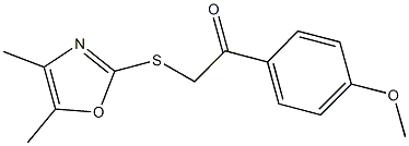 2-[(4,5-dimethyl-1,3-oxazol-2-yl)sulfanyl]-1-(4-methoxyphenyl)ethanone Struktur