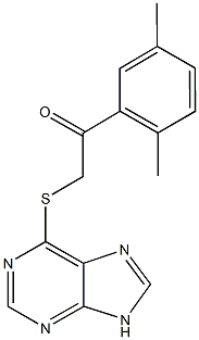 1-(2,5-dimethylphenyl)-2-(9H-purin-6-ylsulfanyl)ethanone Struktur