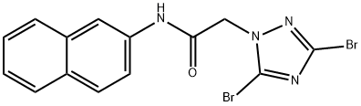 2-(3,5-dibromo-1H-1,2,4-triazol-1-yl)-N-(2-naphthyl)acetamide Struktur