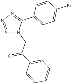 2-[5-(4-bromophenyl)-1H-tetraazol-1-yl]-1-phenylethanone Struktur