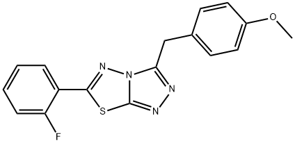 4-{[6-(2-fluorophenyl)[1,2,4]triazolo[3,4-b][1,3,4]thiadiazol-3-yl]methyl}phenyl methyl ether Struktur