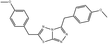 3,6-bis(4-methoxybenzyl)[1,2,4]triazolo[3,4-b][1,3,4]thiadiazole Struktur