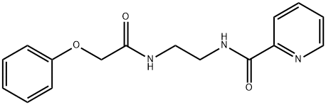 N-{2-[(2-phenoxyacetyl)amino]ethyl}-2-pyridinecarboxamide Struktur