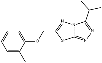 (3-isopropyl[1,2,4]triazolo[3,4-b][1,3,4]thiadiazol-6-yl)methyl 2-methylphenyl ether Struktur