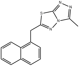 3-methyl-6-(1-naphthylmethyl)[1,2,4]triazolo[3,4-b][1,3,4]thiadiazole Struktur