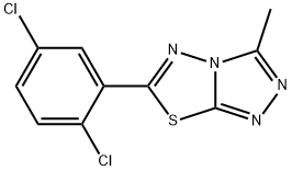 6-(2,5-dichlorophenyl)-3-methyl[1,2,4]triazolo[3,4-b][1,3,4]thiadiazole Struktur