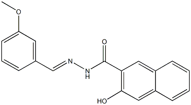 3-hydroxy-N'-(3-methoxybenzylidene)-2-naphthohydrazide Struktur