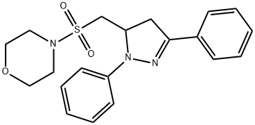 4-{[(1,3-diphenyl-4,5-dihydro-1H-pyrazol-5-yl)methyl]sulfonyl}morpholine Structure