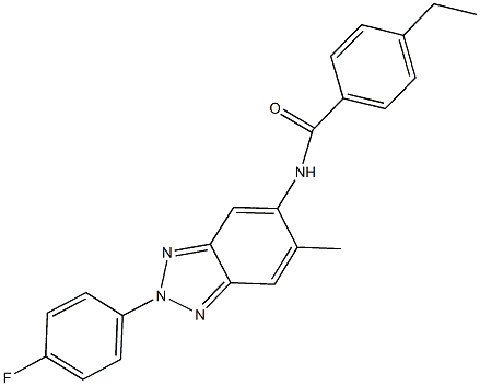 4-ethyl-N-[2-(4-fluorophenyl)-6-methyl-2H-1,2,3-benzotriazol-5-yl]benzamide Struktur