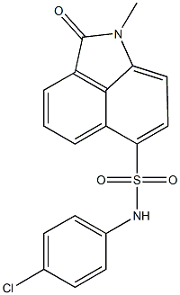 N-(4-chlorophenyl)-1-methyl-2-oxo-1,2-dihydrobenzo[cd]indole-6-sulfonamide Struktur