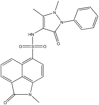 N-(1,5-dimethyl-3-oxo-2-phenyl-2,3-dihydro-1H-pyrazol-4-yl)-1-methyl-2-oxo-1,2-dihydrobenzo[cd]indole-6-sulfonamide Struktur