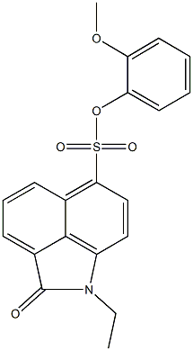 2-methoxyphenyl 1-ethyl-2-oxo-1,2-dihydrobenzo[cd]indole-6-sulfonate Struktur