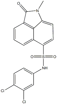 N-(3,4-dichlorophenyl)-1-methyl-2-oxo-1,2-dihydrobenzo[cd]indole-6-sulfonamide Struktur