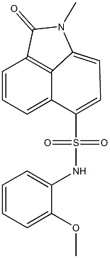 N-(2-methoxyphenyl)-1-methyl-2-oxo-1,2-dihydrobenzo[cd]indole-6-sulfonamide Struktur