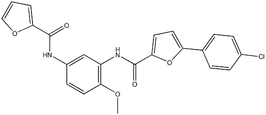 5-(4-chlorophenyl)-N-[5-(2-furoylamino)-2-methoxyphenyl]-2-furamide Struktur