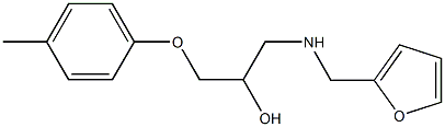 1-[(2-furylmethyl)amino]-3-(4-methylphenoxy)-2-propanol Struktur