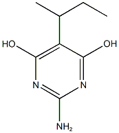 2-amino-5-sec-butyl-4,6-pyrimidinediol Struktur