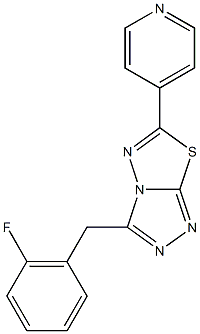 3-(2-fluorobenzyl)-6-(4-pyridinyl)[1,2,4]triazolo[3,4-b][1,3,4]thiadiazole Struktur