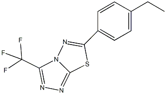 6-(4-ethylphenyl)-3-(trifluoromethyl)[1,2,4]triazolo[3,4-b][1,3,4]thiadiazole Struktur