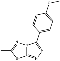 methyl 4-(6-methyl[1,2,4]triazolo[3,4-b][1,3,4]thiadiazol-3-yl)phenyl ether Struktur