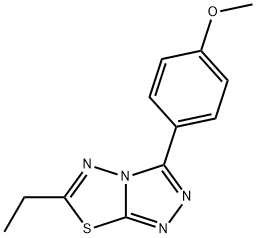 6-ethyl-3-(4-methoxyphenyl)[1,2,4]triazolo[3,4-b][1,3,4]thiadiazole Struktur