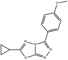 4-(6-cyclopropyl[1,2,4]triazolo[3,4-b][1,3,4]thiadiazol-3-yl)phenyl methyl ether Struktur