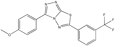 methyl 4-{6-[3-(trifluoromethyl)phenyl][1,2,4]triazolo[3,4-b][1,3,4]thiadiazol-3-yl}phenyl ether Struktur