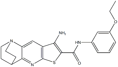 5-amino-N-(3-ethoxyphenyl)-7-thia-1,9-diazatetracyclo[9.2.2.0~2,10~.0~4,8~]pentadeca-2(10),3,5,8-tetraene-6-carboxamide Struktur