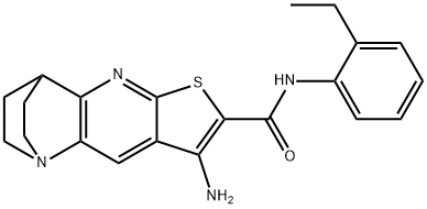 5-amino-N-(2-ethylphenyl)-7-thia-1,9-diazatetracyclo[9.2.2.0~2,10~.0~4,8~]pentadeca-2(10),3,5,8-tetraene-6-carboxamide Struktur